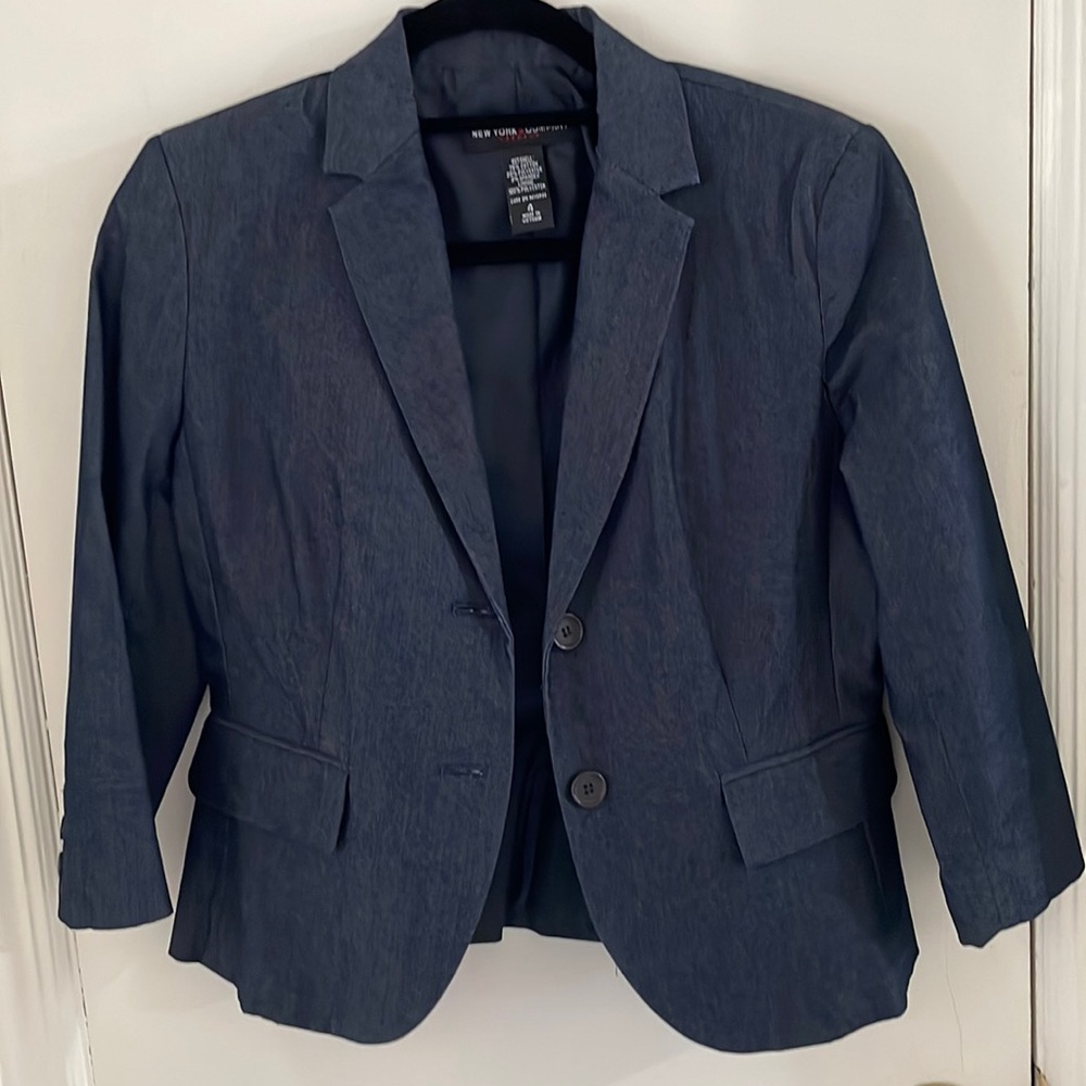 New York & Co. Size 4 Dark Blue Blazer